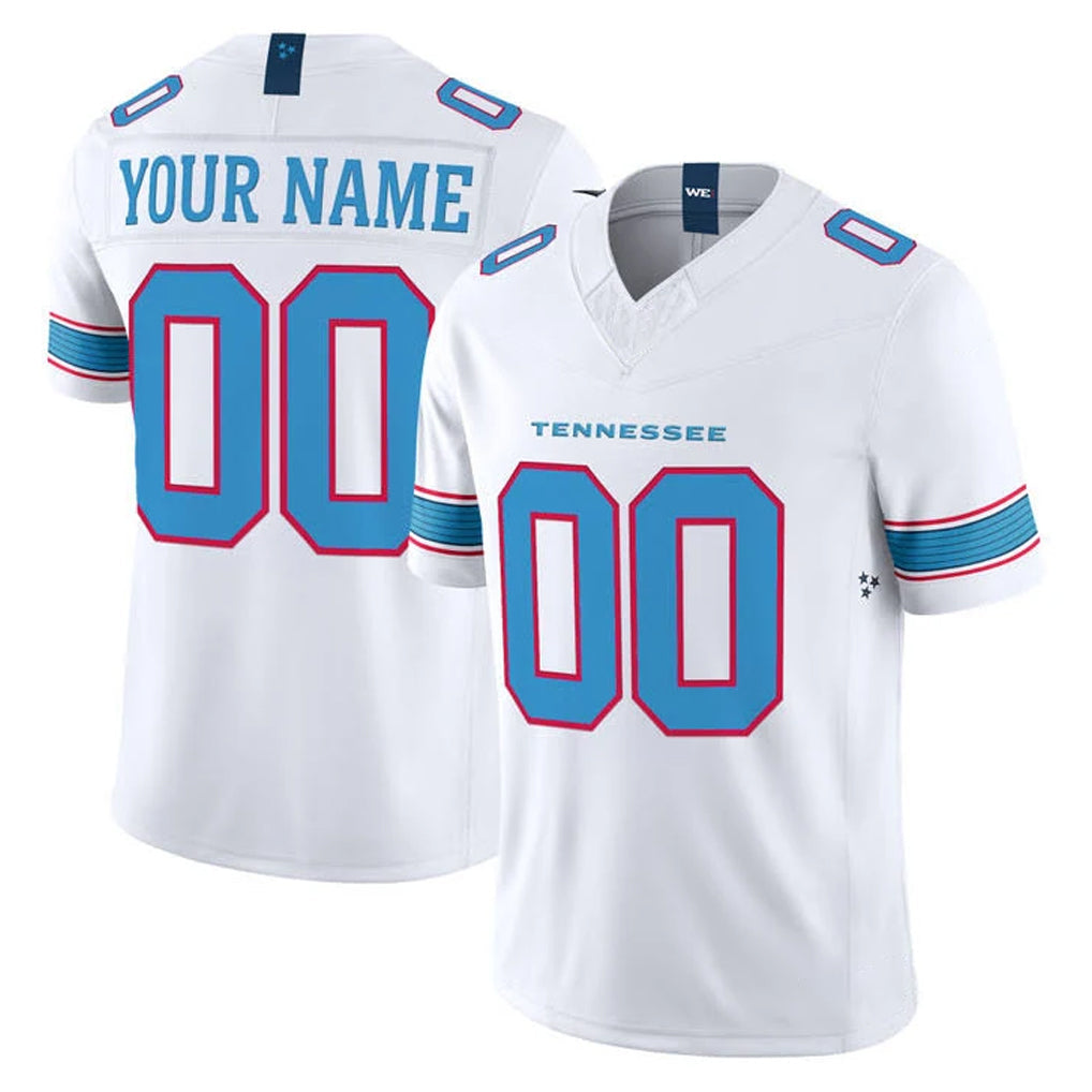 Jdoa Custom T.Titans White Limited Vapor F.U.S.E. Home Game Any Name & Numbers Stitched Jerseys