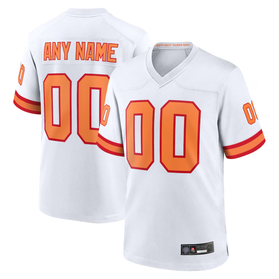 Jdoa Custom TB.Buccaneers 50th Season White Home Game Stitched Jerseys