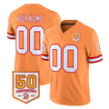 Jdoa Custom TB.Buccaneers 76' Orange 50th Season Vapor Limited Home Game Any Name & Numbers Stitched Jerseys