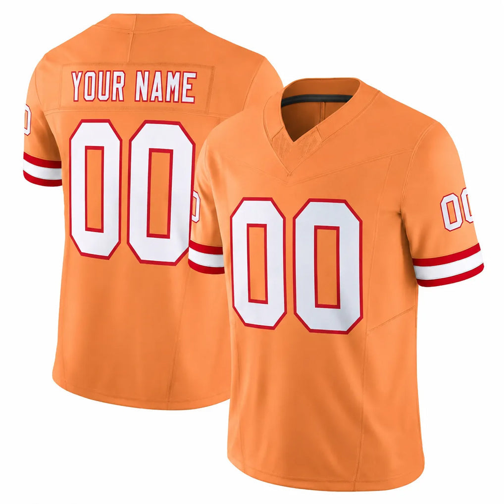 Jdoa Custom TB.Buccaneers Orange Limited Vapor F.U.S.E. Home Game Any Name & Numbers Stitched Jerseys