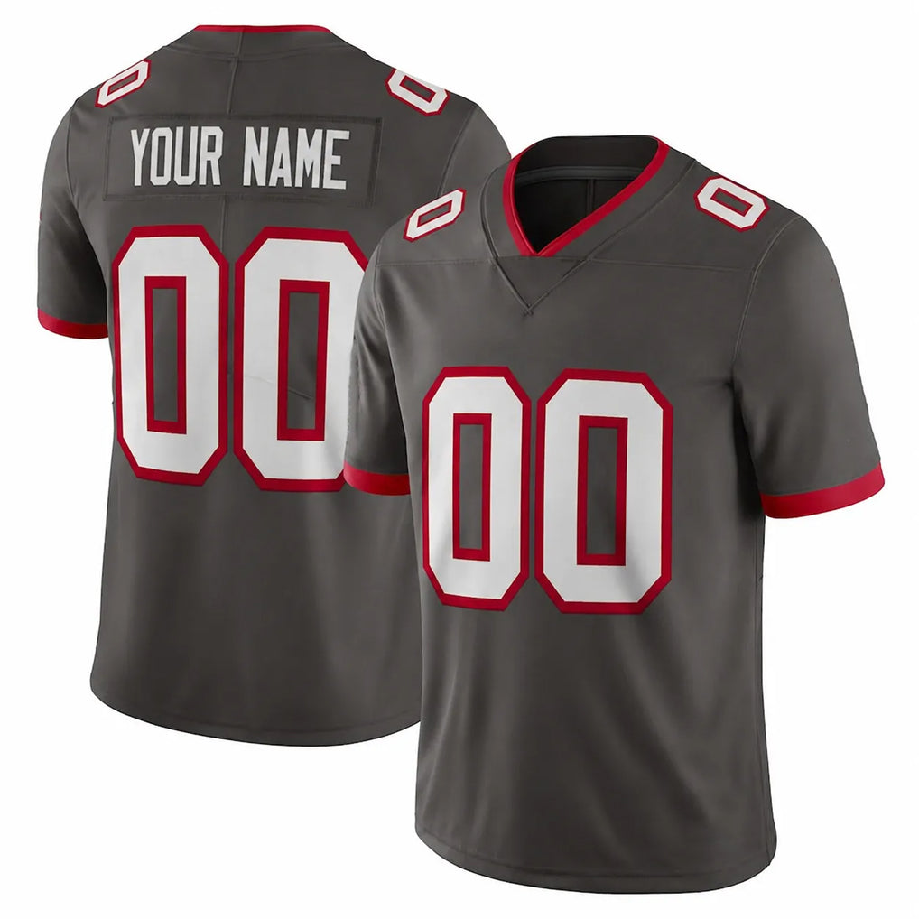 Jdoa Custom TB.Buccaneers Pewter Limited Alternate Vapor Home Game Any Name & Numbers Stitched Jerseys