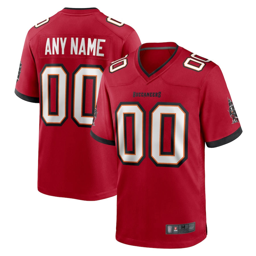 Jdoa Custom TB.Buccaneers Red Replica Game Stitched Jerseys