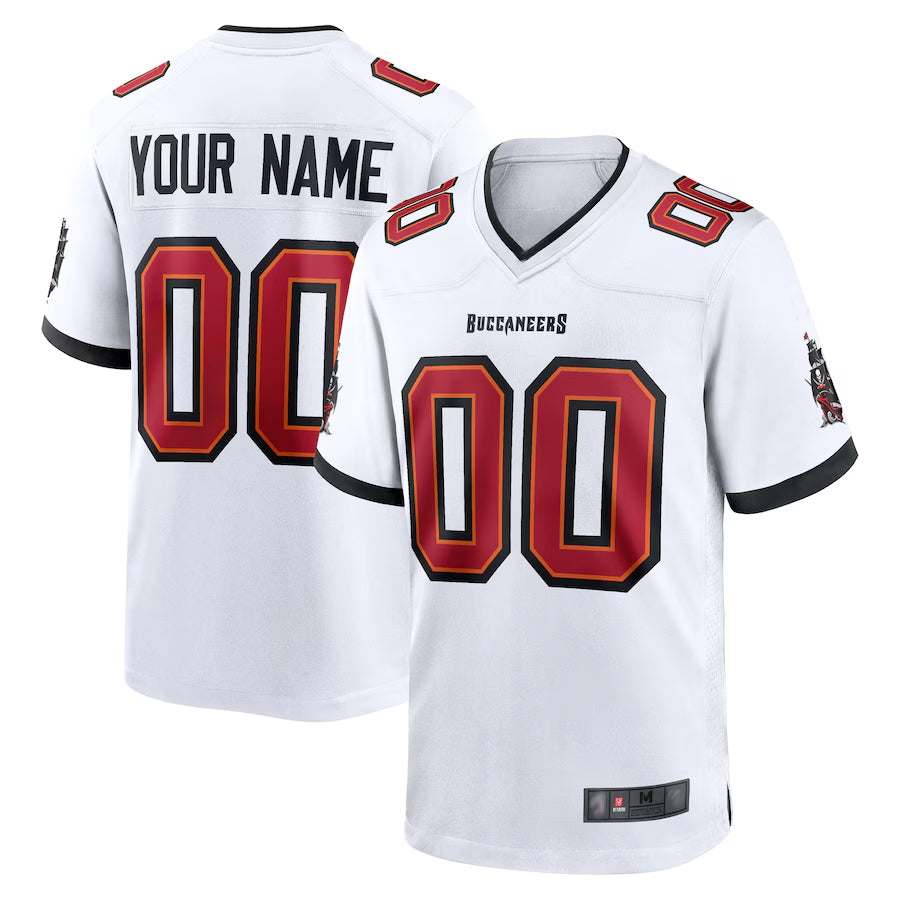 Jdoa Custom TB.Buccaneers White Replica Game Stitched Jerseys