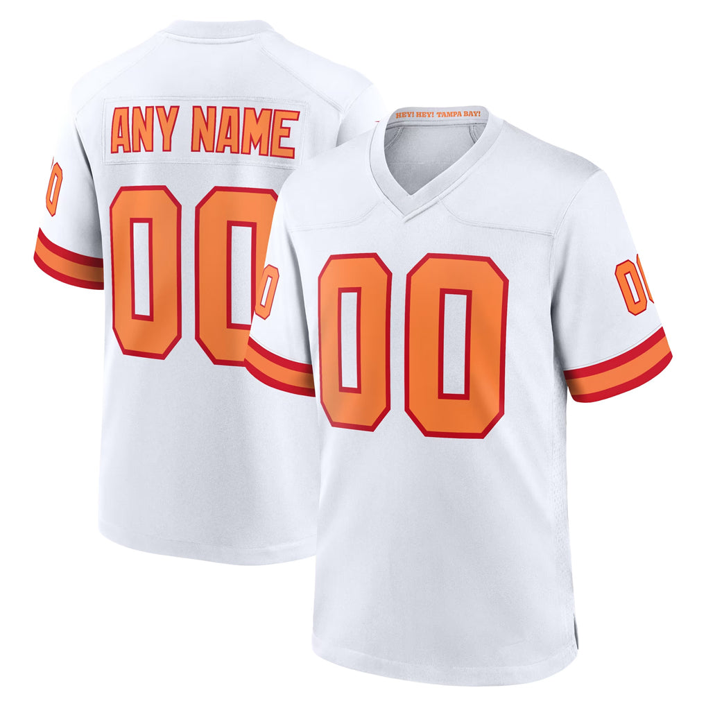 Jdoa Custom TB.Buccaneers White '76 Home Game Any Name & Numbers Stitched Jerseys