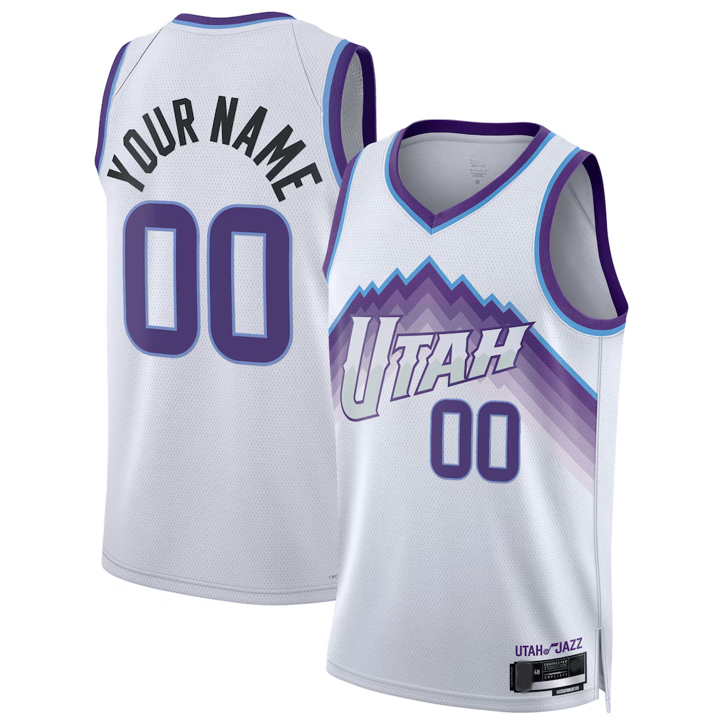 Jdoa Custom U.Jazz White Swingman Jerseys - Association Edition
