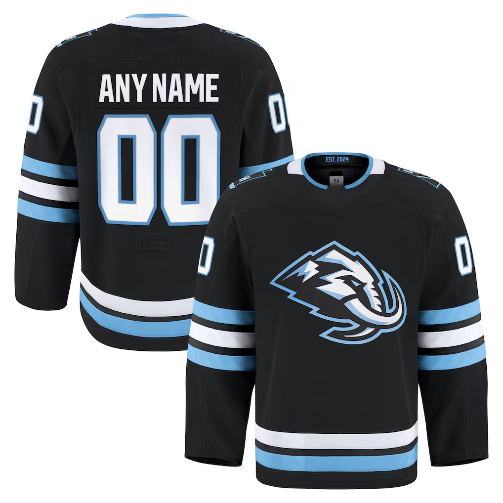Jdoa Custom U.Mammoth Black Home Authentic Pro Jerseys