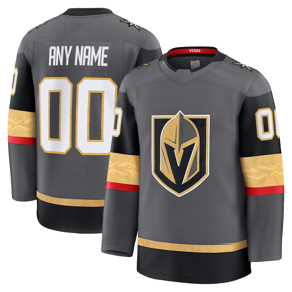 Jdoa Custom V.Golden Knights Gray Alternate Premium Jerseys