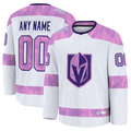 Jdoa Custom V.Golden Knights White 2024 Hockey Fights Cancer Practice Jerseys