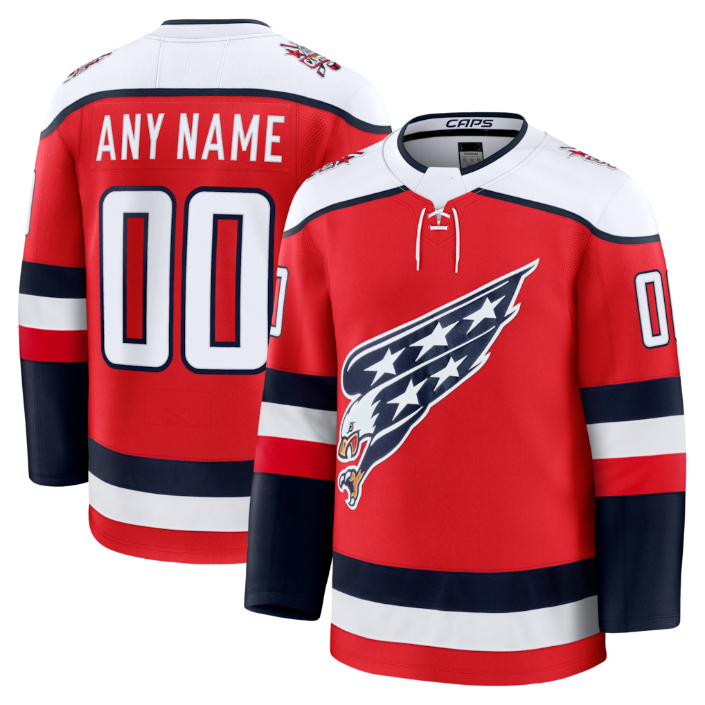 Jdoa Custom W.Capitals Red Alternate Premium Jerseys