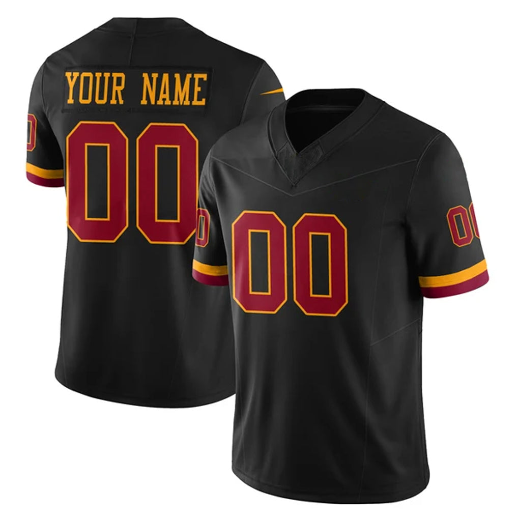 Jdoa Custom W.Commanders Black Limited Vapor Home Game Any Name & Numbers Stitched Jerseys