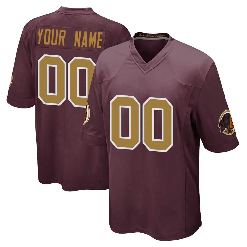 Jdoa Custom W.Commanders Burgundy Alternate Home Game Any Name & Numbers Stitched Jerseys