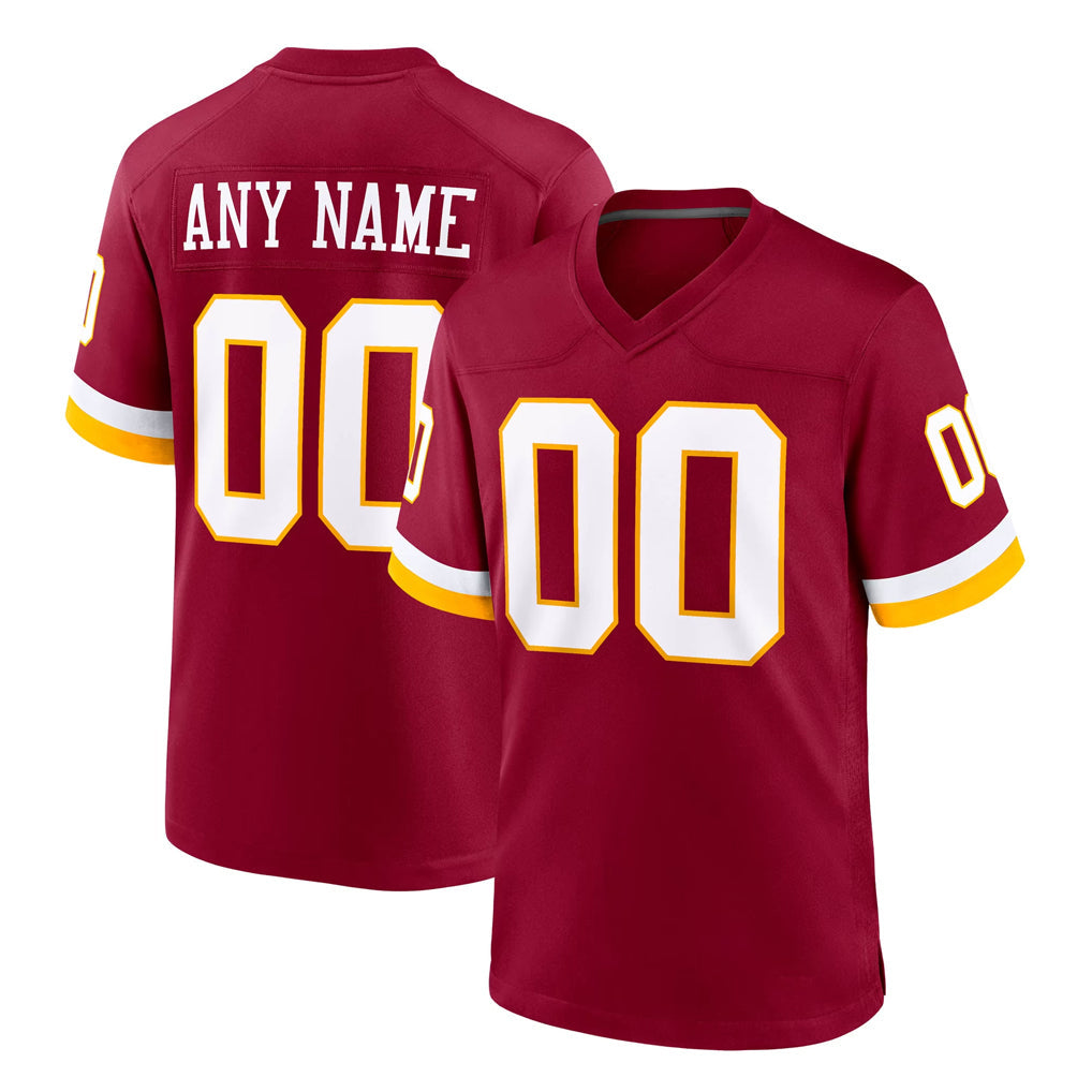 Jdoa Custom W.Commanders Burgundy Game Home Any Name & Numbers Stitched Jerseys