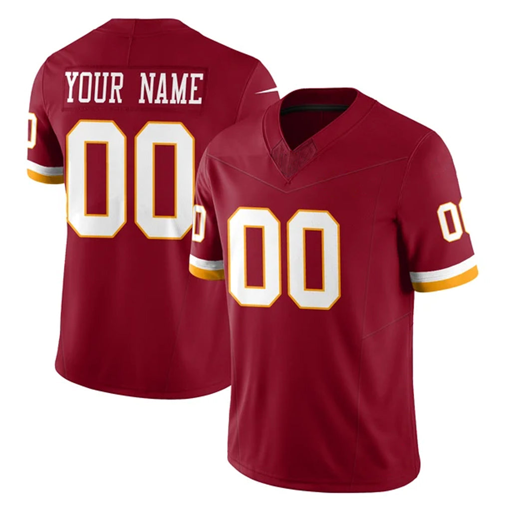 Jdoa Custom W.Commanders Burgundy Limited Team Vapor F.U.S.E. Home Game Any Name & Numbers Stitched Jerseys