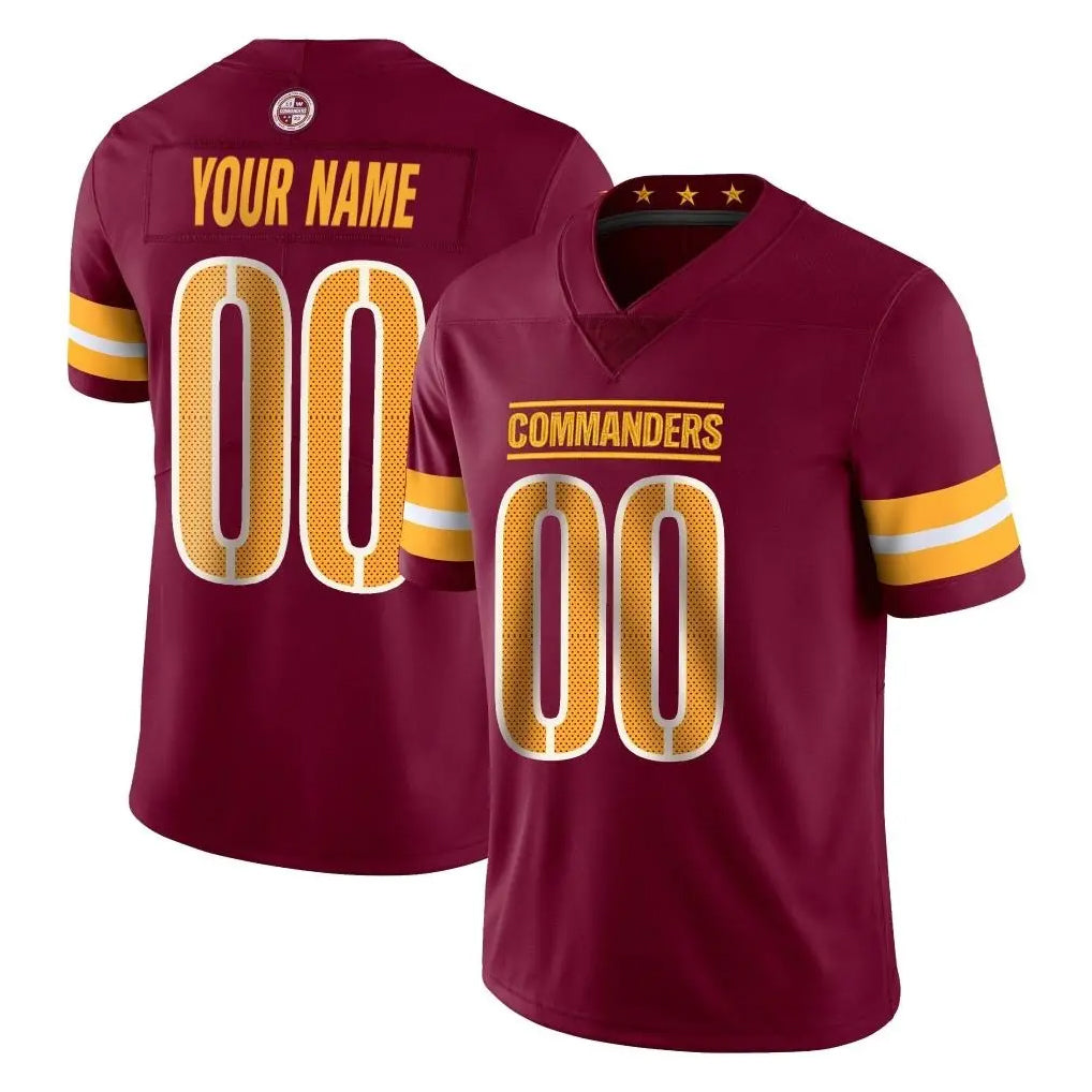 Jdoa Custom W.Commanders Burgundy Limited Vapor Home Game Any Name & Numbers Stitched Jerseys
