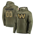 Jdoa Custom W.Commanders Olive Salute to Service Pullover Hoodie Limited Home Game Any Name & Numbers Stitched Jerseys