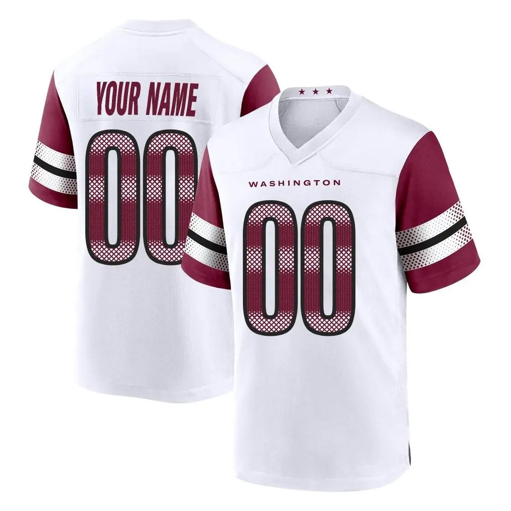 Jdoa Custom W.Commanders White Game Home Any Name & Numbers Stitched Jerseys