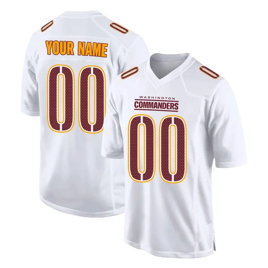 Jdoa Custom W.Commanders White Tundra Fashion Home Game Any Name & Numbers Stitched Jerseys