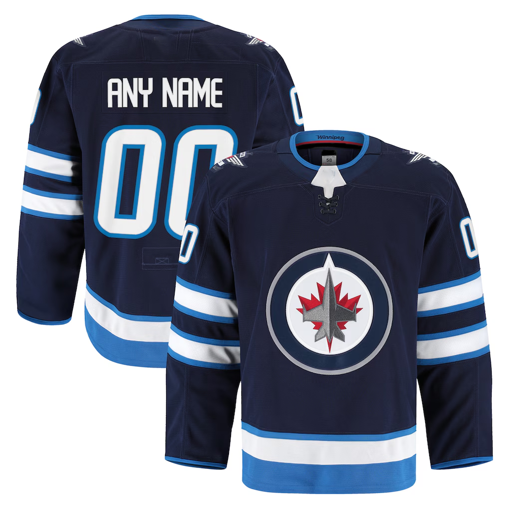 Jdoa Custom W.Jets Navy Home Authentic Pro Jerseys