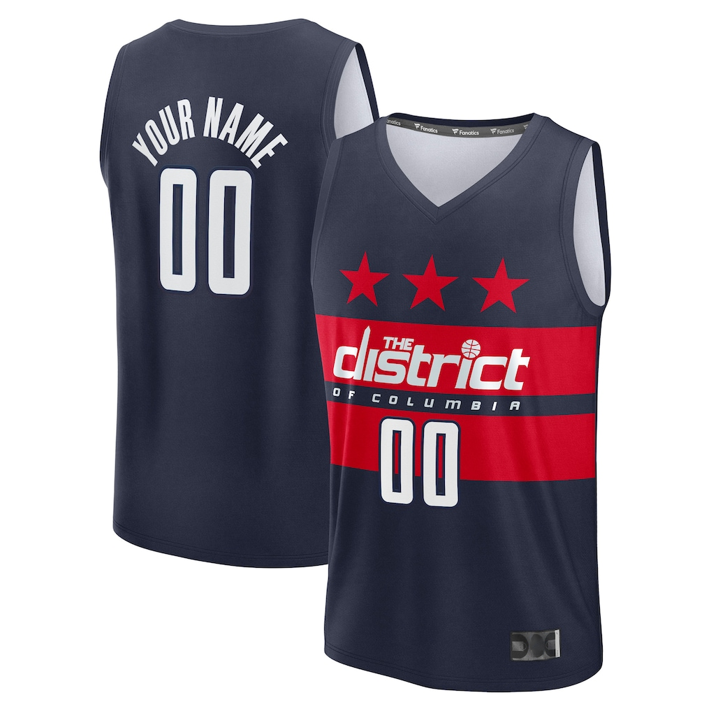 Jdoa Custom W.Wizards Navy Fast Break Jerseys - Statement Edition