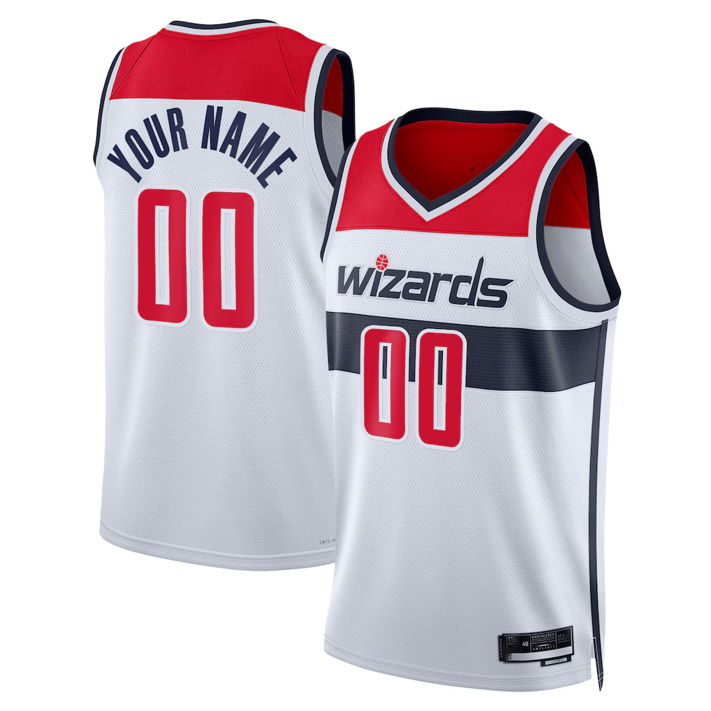 Jdoa Custom W.Wizards White Swingman Jerseys - Association Edition
