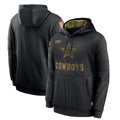 Jdoa D.Cowboys Black Salute to Service Pullover Hoodies Limited Blank Player Stitched Jerseys
