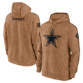 Jdoa D.Cowboys Brown Salute to Service Hoodies Limited Game Blank Player Stitched Jerseys