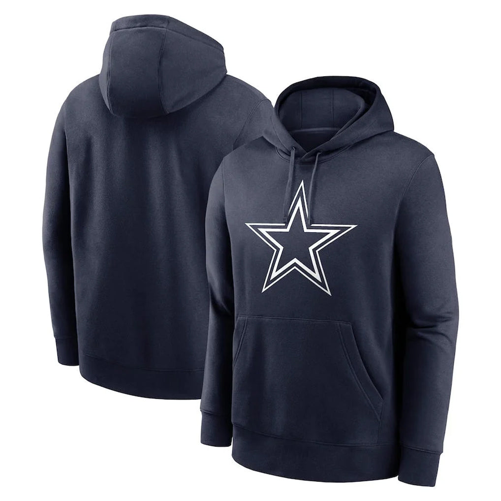 Jdoa D.Cowboys Navy Pullover Hoodies Limited Blank Player Stitched Jerseys