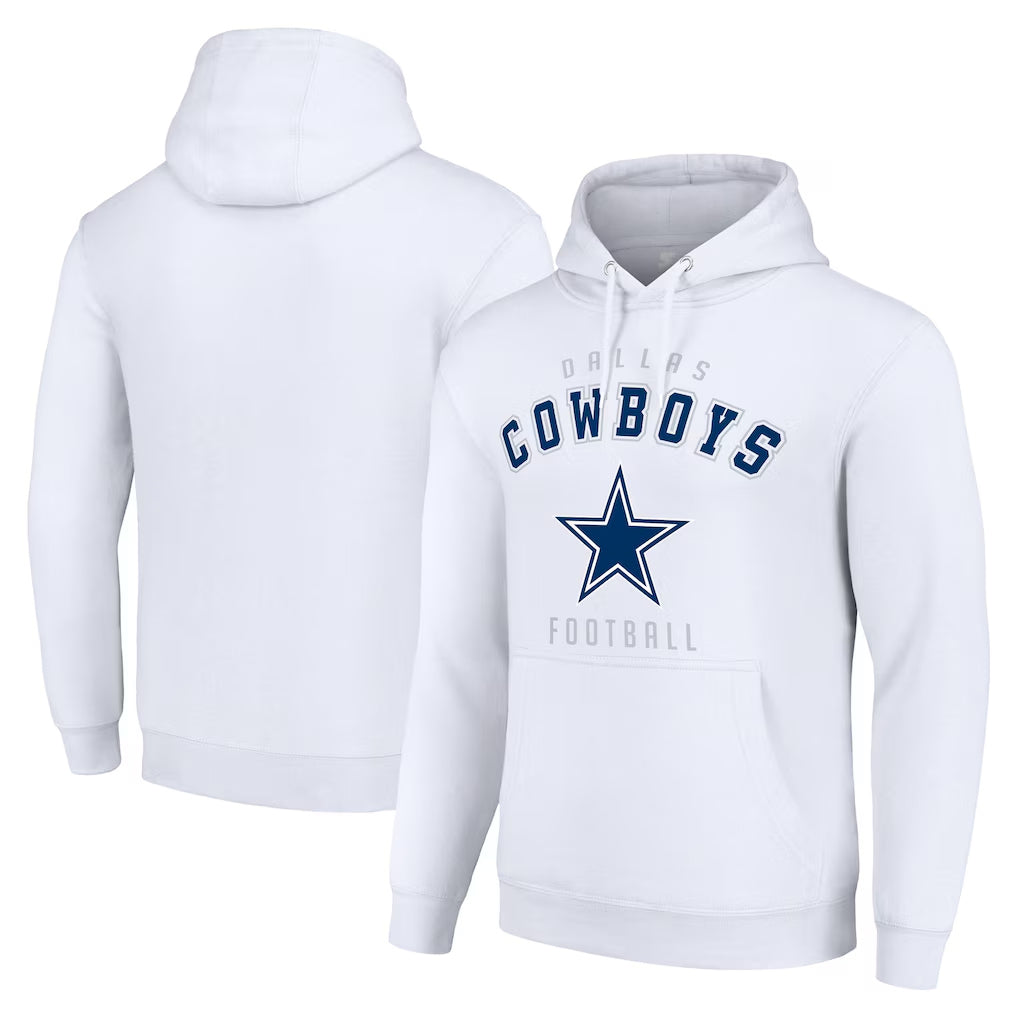 Jdoa D.Cowboys White Pullover Hoodies Limited Blank Player Stitched Jerseys