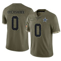 Jdoa D.Cowboys #0 DeMarvion Overshown Player Olive Salute to Service Limited Game Stitched Jerseys