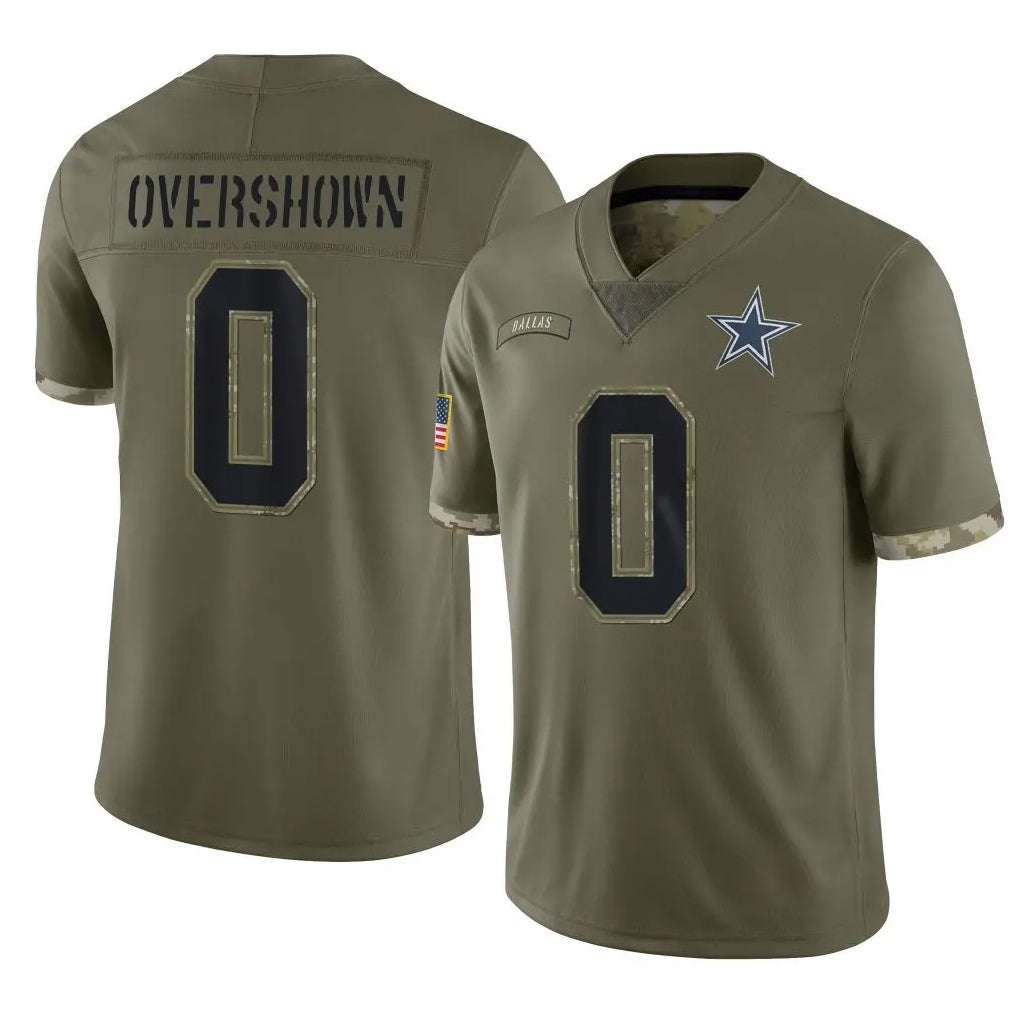 Jdoa D.Cowboys #0 DeMarvion Overshown Player Olive Salute to Service Limited Game Stitched Jerseys