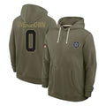 Jdoa D.Cowboys #0 DeMarvion Overshown Player Olive Salute to Service Pullover Hoodies Limited Stitched Jerseys
