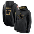 Jdoa D.Cowboys #17 Brandon Aubrey Player Black Salute to Service Pullover Hoodies Limited Stitched Jerseys