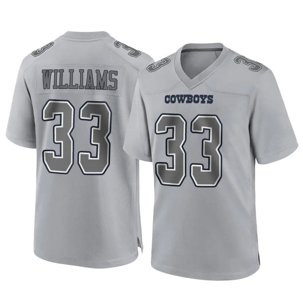 Jdoa D.Cowboys #33 Javonte Williams Player Gray Atmosphere Fashion Home Game Stitched Jerseys