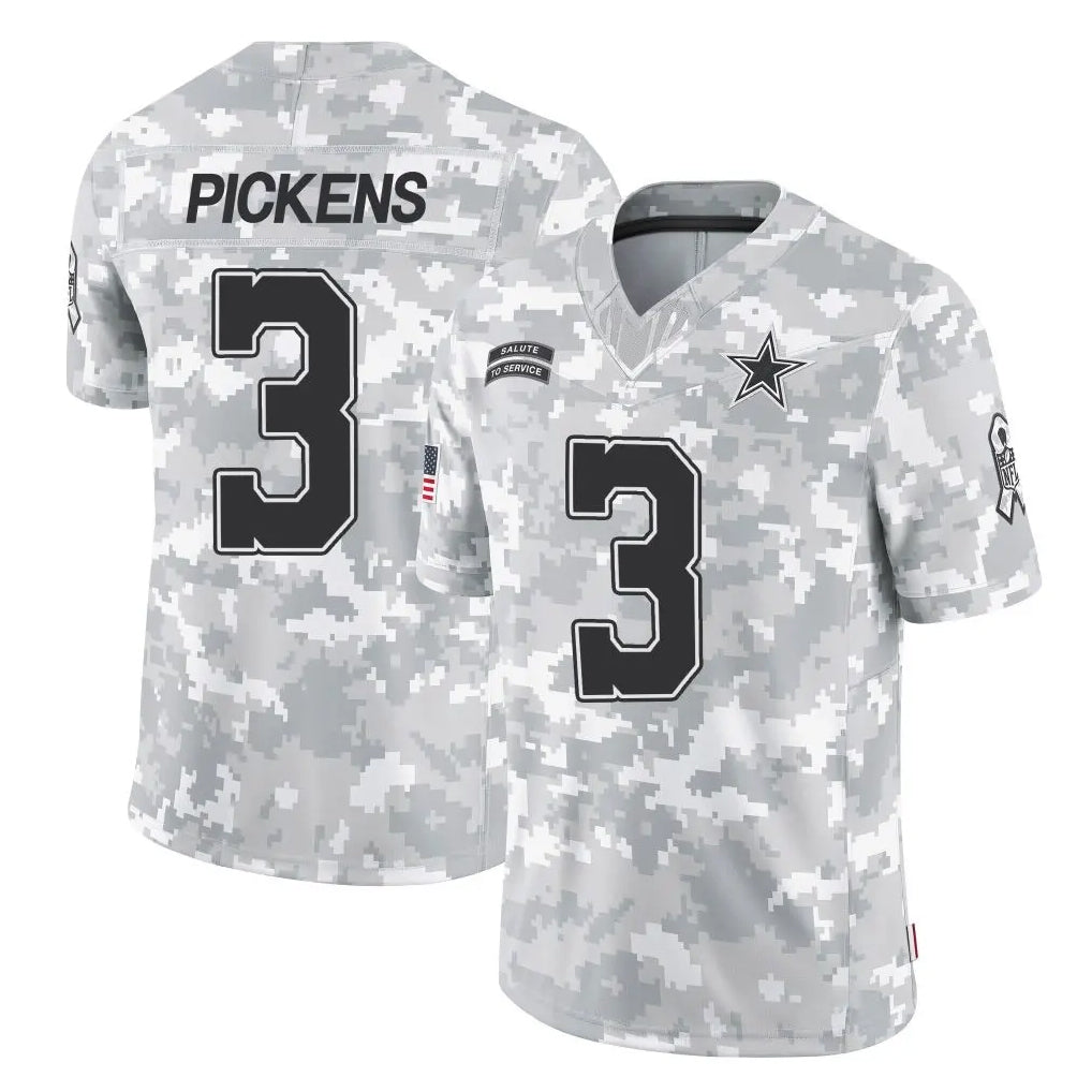 Jdoa D.Cowboys #3 George Pickens Player Arctic Camo Salute to Service Limited Home Game Stitched Jerseys