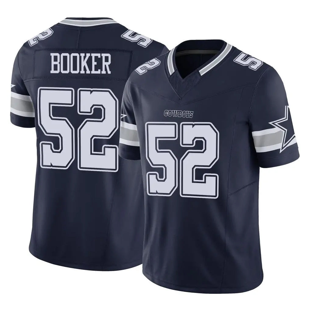 Jdoa D.Cowboys #52 Tyler Booker Player Navy Limited Vapor F.U.S.E. Home Game Stitched Jerseys