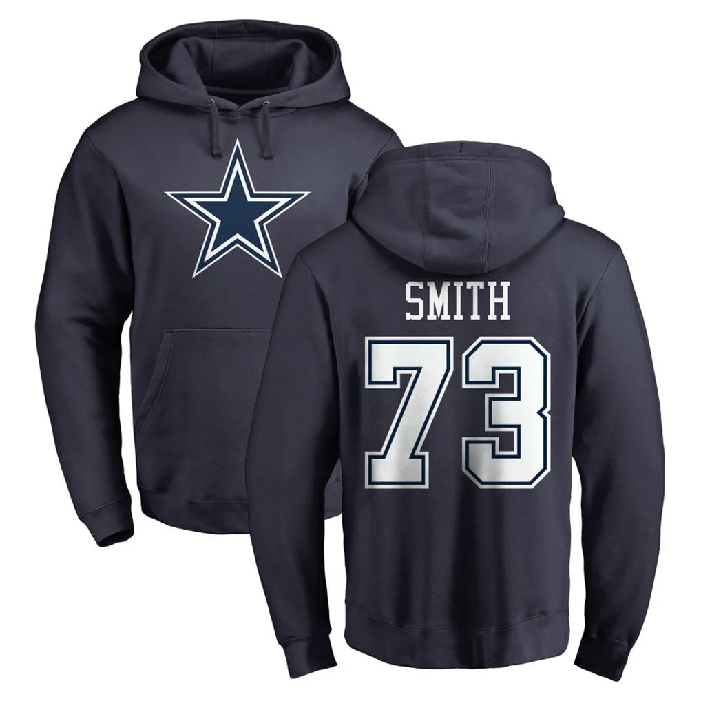 Jdoa D.Cowboys #73 Tyler Smith Player Navy Pullover Hoodies Limited Stitched Jerseys