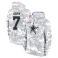 Jdoa D.Cowboys #7 Rashan Gary Player Arctic Camo Salute to Service Hoodies Limited Game Stitched Jerseys