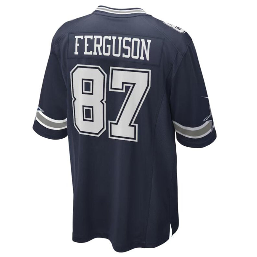 Jdoa D.Cowboys #87 Jake Ferguson Navy Game Jersey American Stitched Jersey
