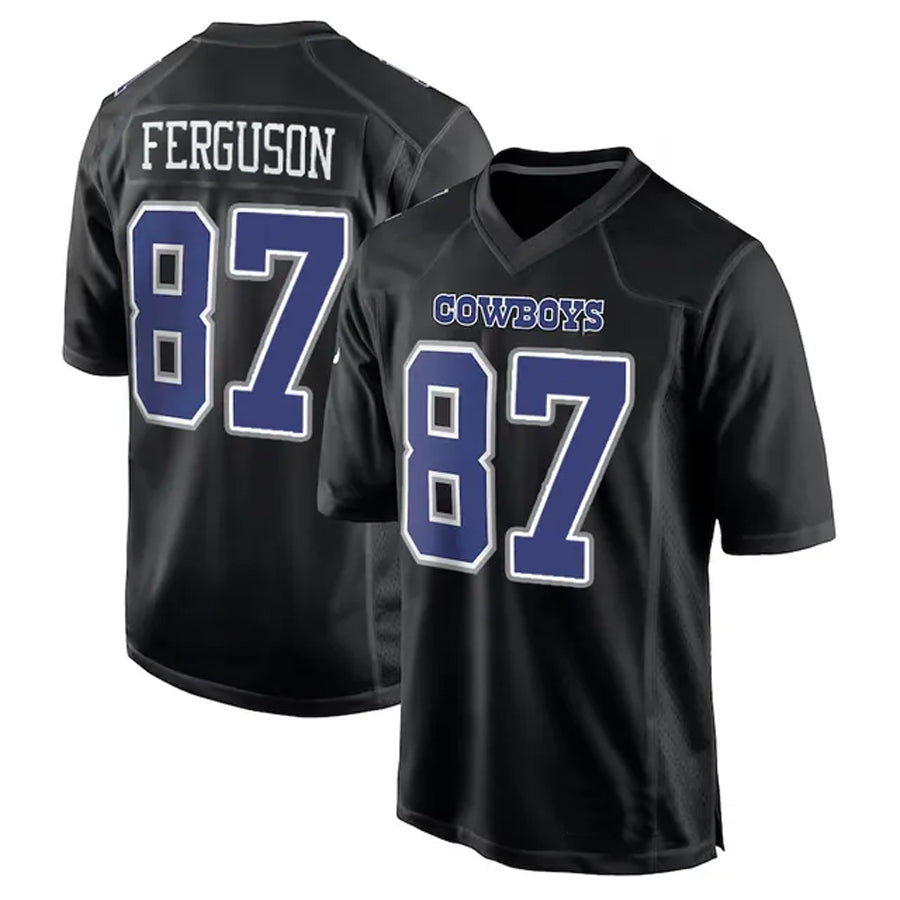 Jdoa D.Cowboys #87 Jake Ferguson Player Carbon Black Fashion Stitched Jerseys