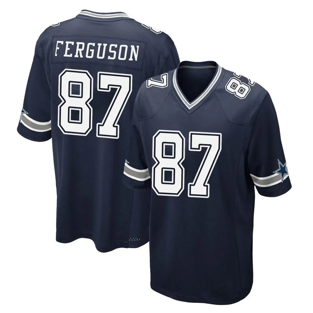Jdoa D.Cowboys #87 Jake Ferguson Player Navy Home Game Stitched Jerseys