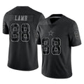 Jdoa D.Cowboys #88 CeeDee Lamb Player Black Limited Reflective Home Game Stitched Jerseys