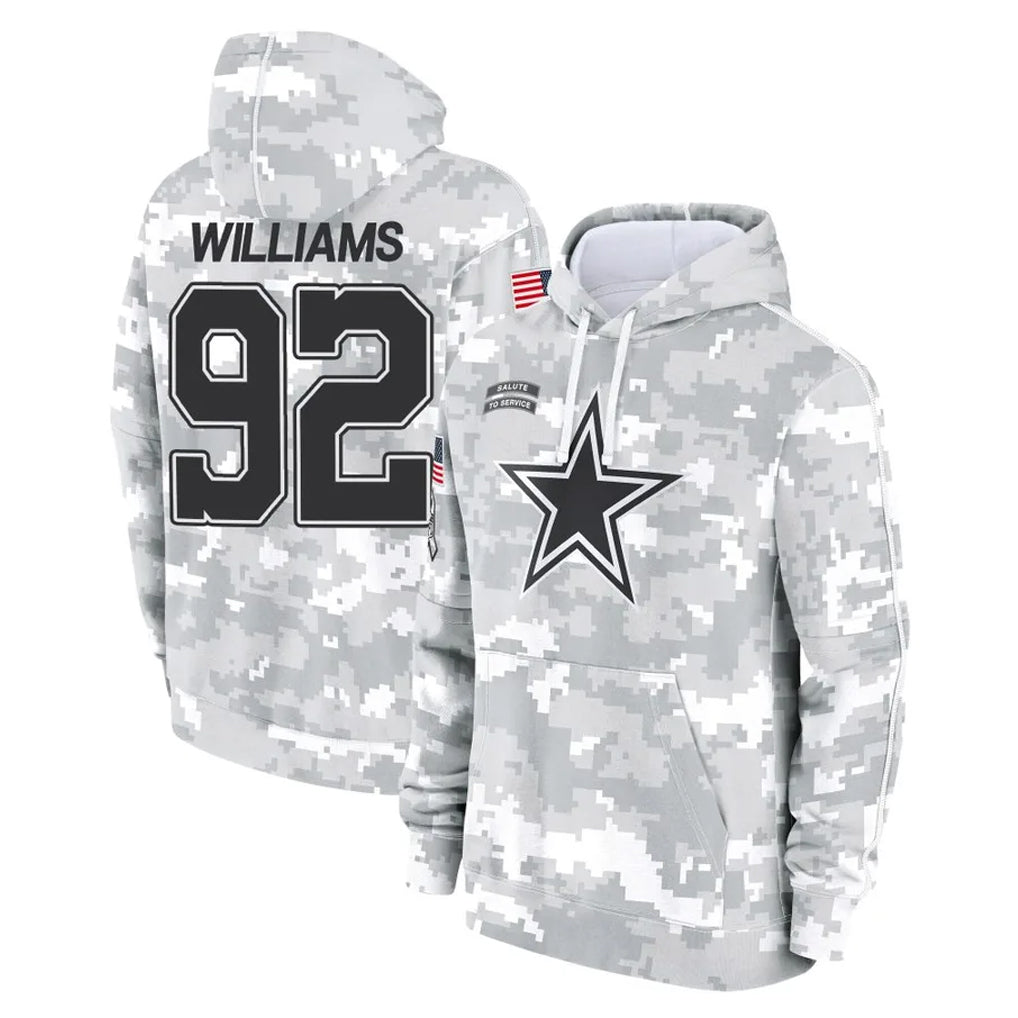 Jdoa D.Cowboys #92 Quinnen Williams Player Arctic Camo Salute to Service Hoodies Limited Game Stitched Jerseys
