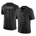 Jdoa D.Cowboys #9 KaVontae Turpin Player Black Limited Reflective Home Game Stitched Jerseys