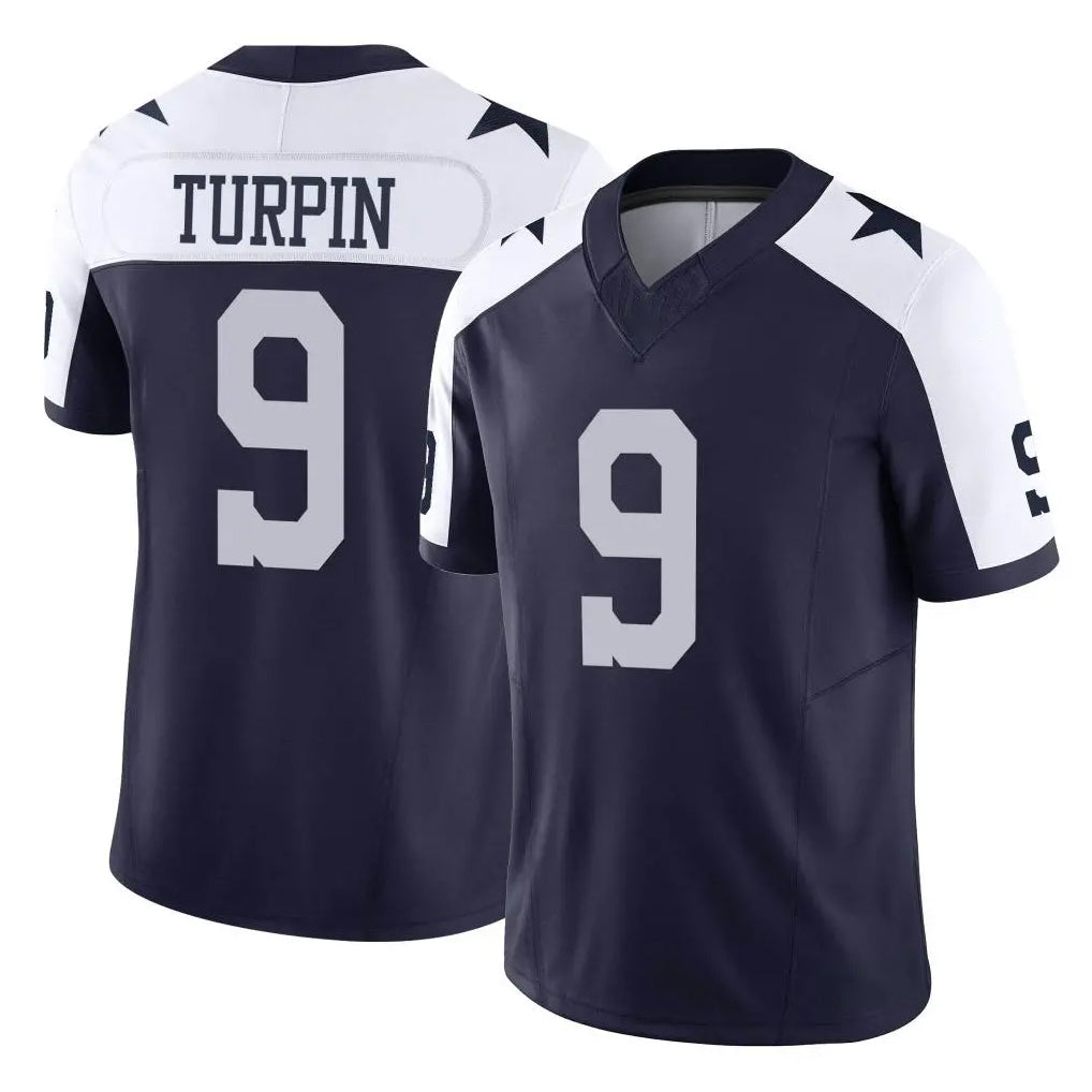 Jdoa D.Cowboys #9 KaVontae Turpin Player Navy-White Limited Alternate Vapor F.U.S.E. Home Game Stitched Jerseys