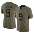 Jdoa D.Cowboys #9 KaVontae Turpin Player Olive Salute to Service Limited Game Stitched Jerseys