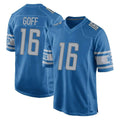 Jdoa D.Lions #16 Jared Goff Player Blue Home Game Stitched Jerseys