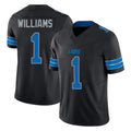 Jdoa D.Lions #1 Jameson Williams Player Black Alternate Vapor F.U.S.E. Limited Home Game Stitched Jerseys