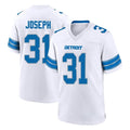 Jdoa D.Lions #31 Kerby Joseph Player White Alternate Home Game Stitched Jerseys