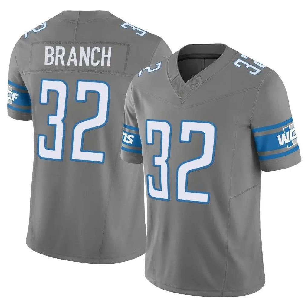 Jdoa D.Lions #32 Brian Branch Player Gray Vapor F.U.S.E. Limited Home Game Stitched Jerseys