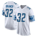Jdoa D.Lions #32 Brian Branch Player White Home Game Stitched Jerseys